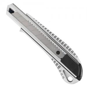Factory China silver Aluminum heavy duty pocket cutter knife safety push utility knife