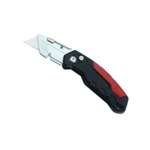 Aluminum folding knife with 3 pcs spare blades in blade storage