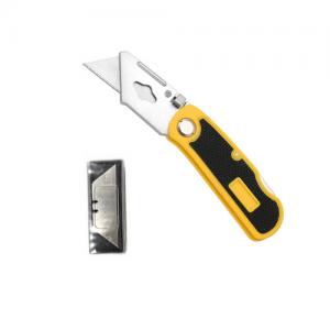 Cheap plastic retractable box cutter knife folding pocket knife