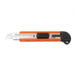 China Factory Aluminum retractable safety lock cutter knife with 5 blade 