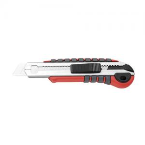 China Factory Aluminum TPR retractable snap safety lock 5 blade auto loading utility knife cutter