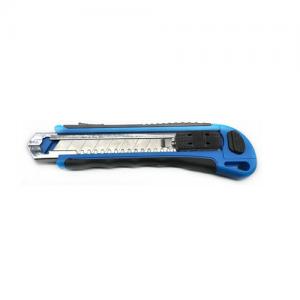 Plastic handle 5 pcs blades auto loading lock safety carton cutter knife China manufacture