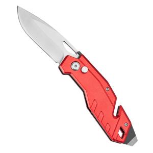 Red outdoor pocket folding knife