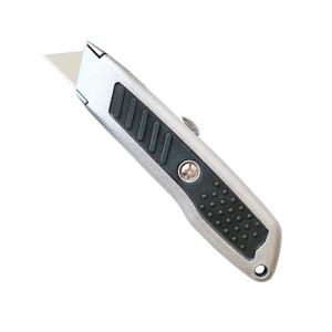 Sliver Aluminum Trapezoid blade retractable safety carpet cutter knife 