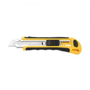 cheap 18mm plastic 3 blades auto loading cutter knife snap blade knife China factory
